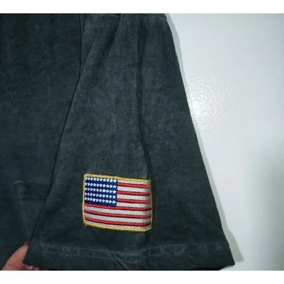 American Patriotic Army Patches Mens‎ Grey Vintage Look T Shirt Sz XL - Picture 3 of 9
